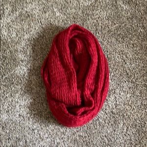 Red Crochet Infinity Scarf
